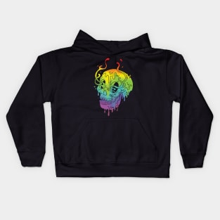 Melting Skull - Rainbow Kids Hoodie